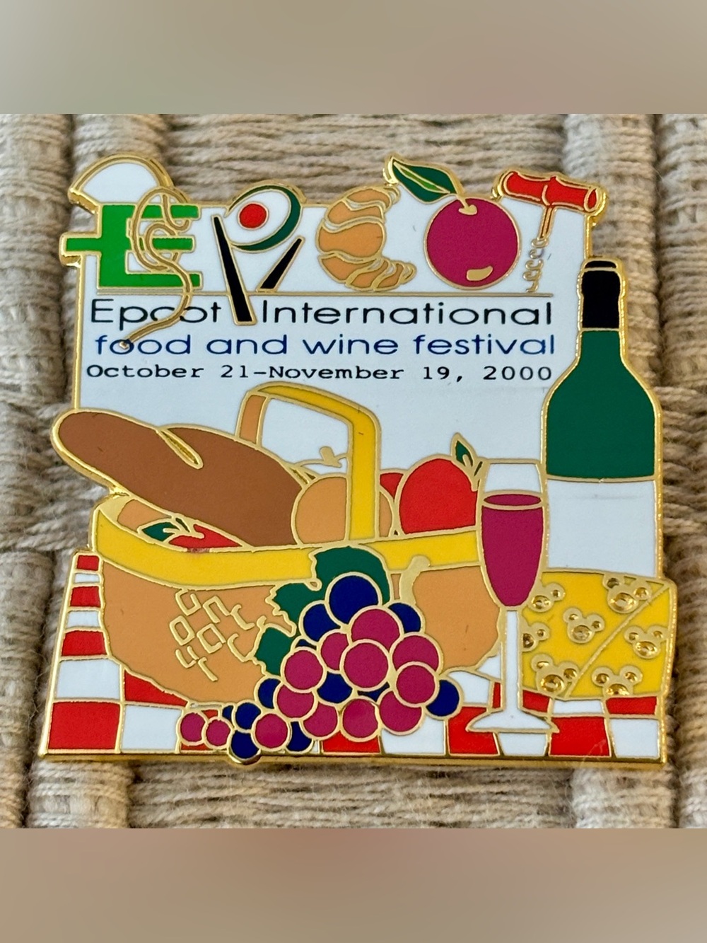 DISNEY 2000 *LE 5100* WDW Epcot International Food & Wine Festival Pin